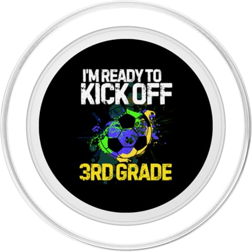 Funny Back To School First day Of 3rd grade Soccer Boys Kids PopSockets MagSafe PopGrip for iPhone