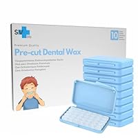 Vorgeschnittenes Kieferorthopädisches Wachs | Dentalwachs für Zahnspangen (10 Kisten, ohne Aroma)
