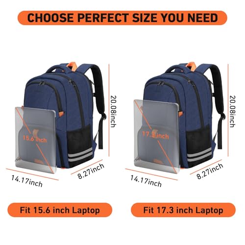 Image of Ytonet Gym Backpack for Men Women, Travel Backpack Fit 15.6 Inch Laptop | Water Resistant Lightweight Workout Bag with Shoe Compartment for Sports Camping Hiking Dark Blue