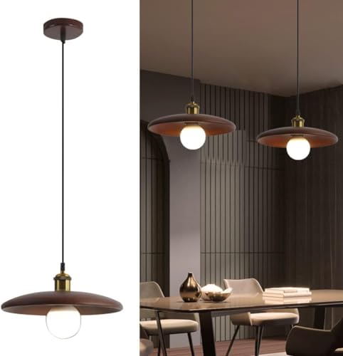 Lámpara colgante de madera moderna para techo de comedor