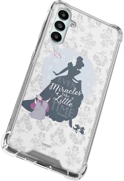 Skinit Clear Phone Case Compatible with Galaxy A14 5G - Officially Licensed Disney Cinderella Miracles Take Time Silhouette Design