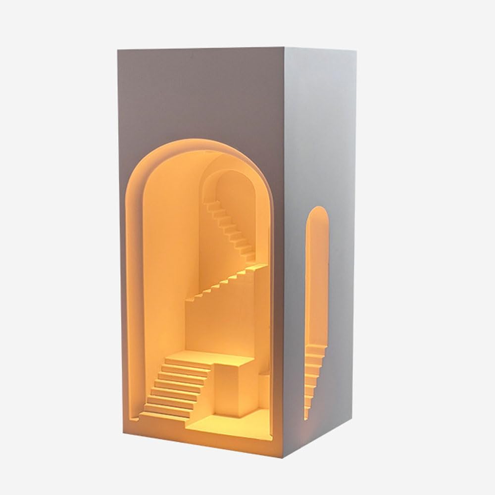 Kinkiet ścienny LED do zabudowy z czujnikiem ludzkiego ciała, wbudowana lampa tynkowa do oświetlenia narożników korytarza schodów, ciepła biel, oryginalny design