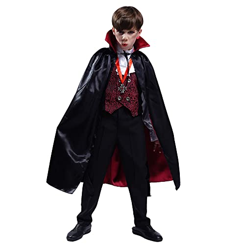 Dsplay Boy Scary Vampire Costume Cosplay Halloween For Kids (7-9 Years) #TOP2
