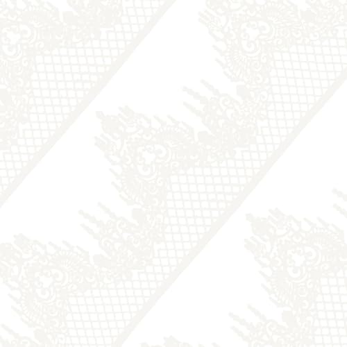Grande Listo para usar Pastel comestible Encaje Celosía Diamante Vieira Blanco puro Juego prefabricado de 10 piezas de 12 pulgadas