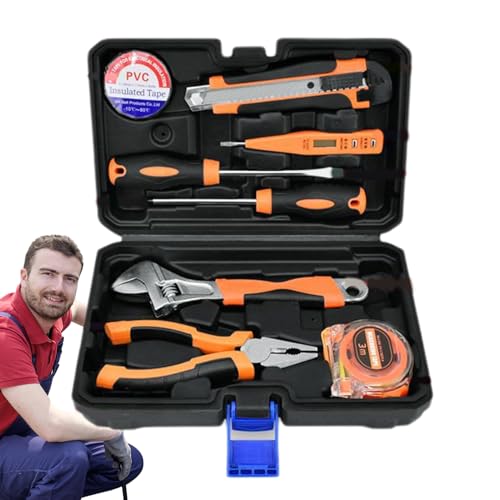Yplkm Kit di strumenti per casa, set di chiavi | Set di strumenti meccanici | Casella degli attrezzi 8x, apparecchiature meccaniche con, penna elettrica digitale per proprietario di casa,