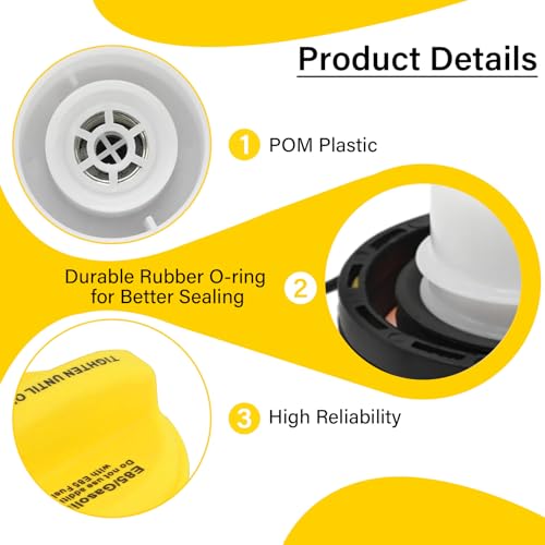 Image of Chevrolet Express & Silverado Fuel Cap - Fit 1500-3500, Suburban, Tahoe & GMC Savana 1500-4500, Sierra 1500-3500 HD, Yukon XL - Replaces GT359 22921366