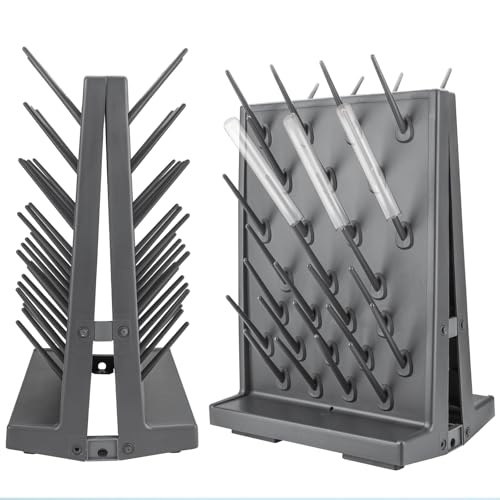 54 Pegs Lab Drying Racks - Double- Sided Lab Supply Pegboard Bench,Detachable PP Test Tube Drying Rack