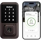 Kwikset Halo Wi-Fi Smart Lock, Keyless Entry Front Door Touchscreen Deadbolt, App Control, Grade AAA Certified, Easy Install No Hub, Venetian Bronze Finish, Digital Remote Lock