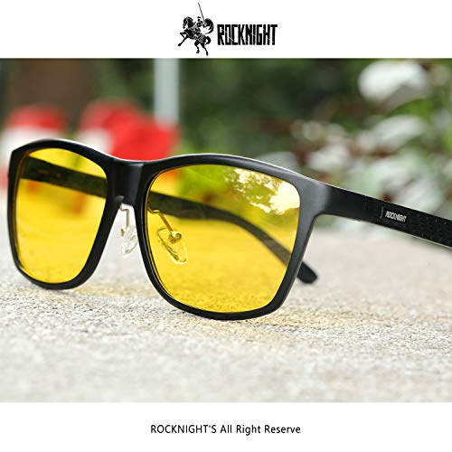 Image of ROCKNIGHT HD Polarized Driving Sunglasses UV400 Protection Lightweight Al-Mg Metal Frame Outdoor Casual 60mm