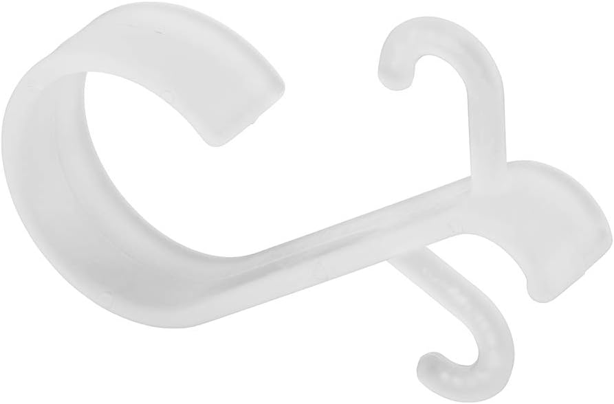 PrimeLine MP59605 Deluxe Shower Curtain Hangers, Plastic