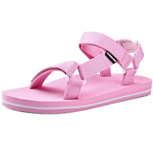 Image of WateLves Womens-Sport-Sandals Hiking Sandals with-Arch-Support Webbing-Outdoor-Beach-Water-Sandals for Travel-Walking-Trekking-Camping