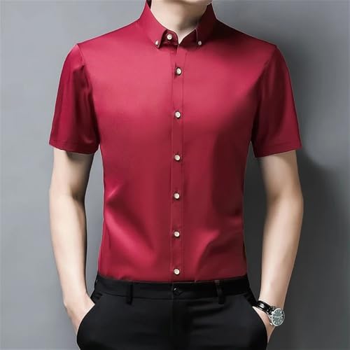 Chemise décontractée homme bleu marine manches courtes XXL