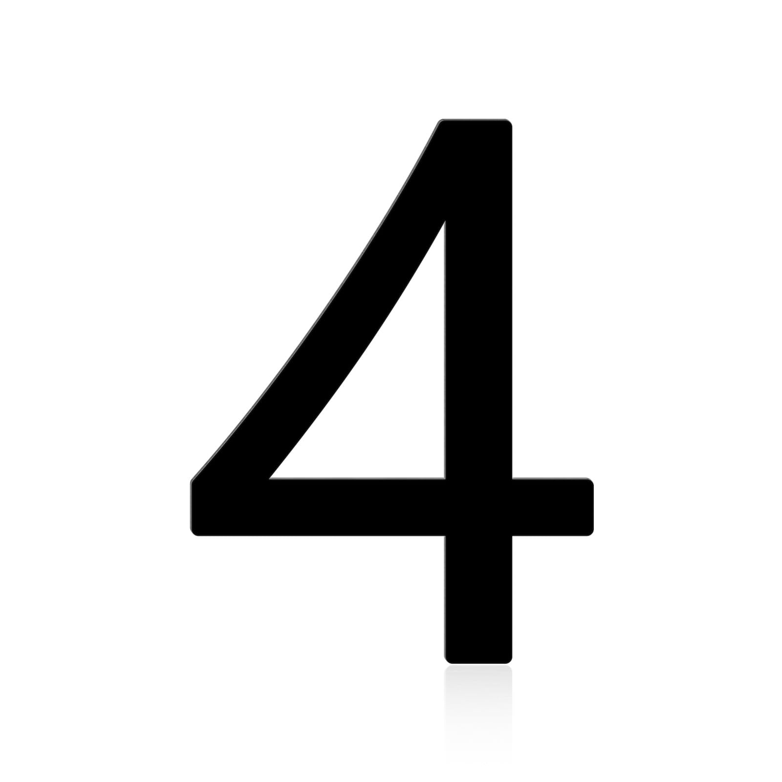 2.5 Inch Metal Letters, Black House Address Mailbox Numbers, Perfect for Home Address Plaques, Door Signs, Office Labels, Custom DIY Crafts Homemade Projects, and Modern Decor(Number 4)