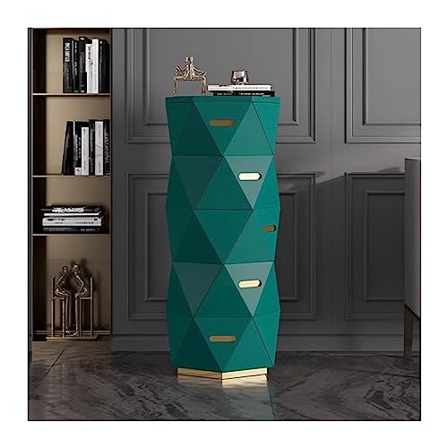 Cómodas Cajonera de lujo for sala de estar, cofre decorativo for dormitorio, armario de almacenamiento, cómoda de madera con varios cajones for dormitorio con 5 cajones Organizador de almacenamiento(G