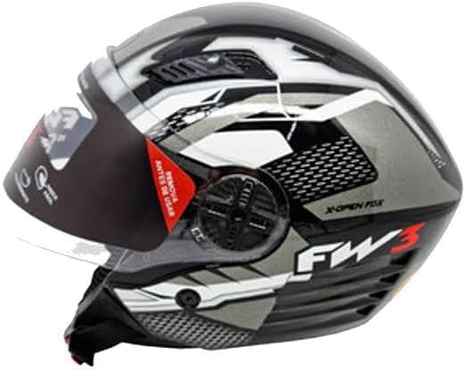 CAPACETE FW3 ABERTO C/ ÓCULOS SOLAR INTERNO 58