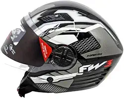 CAPACETE FW3 ABERTO C/ ÓCULOS SOLAR INTERNO 58