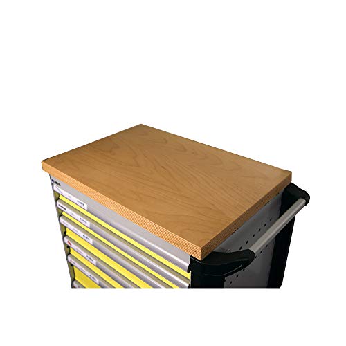 LISTA Art.Nr. 81.062.010 Werkstattwagen mit Holzabdeckung 36x27E (BxTxH) 894x525x928mm 6 Schubladen Lichtblau RAL 5012 – Bild 4