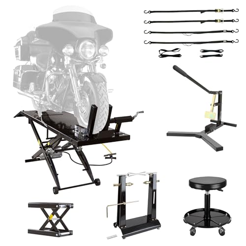 Black Widow Deluxe Motorcycle Shop Kit - 1,000 lb. Lift Table