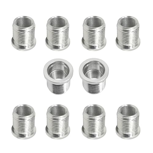 shtuomoland 10 PCS Stainless Steel Spark Plug Port Insert Installer Set Tools m14 x 1.25 Fit for Ford Triton Motor 4.6L 5.4L 6.8L V-10 Two Valve Engines 1996-2003 Replace 389100 389-100