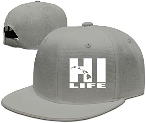 Hawaii Hi Life Mens Snapback Unisex Adjustable Sports Caps Visor Ash Apparel