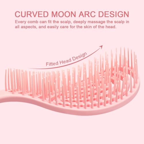 Image of Hair Brush With 3D Hollow Design Perfect For Detangling and Hair Grooming for Wet or Dry Hair