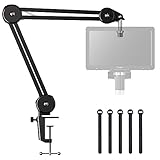 Flexible Microscope Arm Stand，LCD Digital Microscope Boom Suspension Stand with 3/8' to 5/8' Screw Adapter Clip for DM4S DM9 Coin Microscope, DM201 DM202 DM401 DM601 DM602 Felx Soldering Microscope