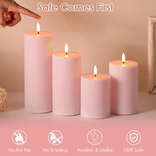 Velas LED de cera de batería de 3 4 5 6 pulgadas con mando a distancia 6
