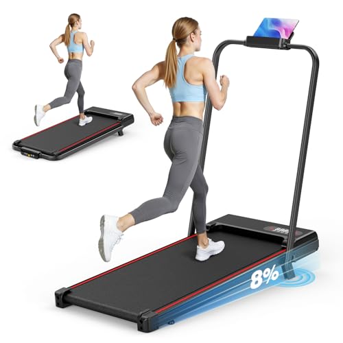 Tapis de Course Pliable avec Pente Réglable 7% – Tapis Roulant Électrique Silencieux 8 km/h, Moteur 2,5HP, Surface Large 40cm, Cadre Renforcé, Écran LCD,...