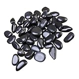 FONDOTIN Piedras Naturales Pulidas para y Jardín Guijarros Decorativos Reutilizables para Paisajismo Relleno para Jarrones y Macetas Color Negro