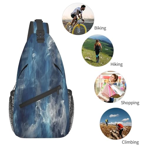 Bolso bandolera casual negro para hombre y mujer miniatura 6