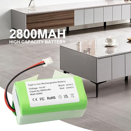 Image of Replacement for Shark Ninja Battery RVBAT85002 RVBAT85004 RVBAT85005 RV2310 | RV2001 RV2400 RV2500 RV2600 AV251 AV2510 AV2511 AV2501 RV2000 RV1100 RV2302AE RV2600WD RV2402WD UR1000SR UR1005SR RVBAT85003
