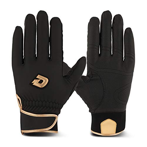 DeMARINI(ディマリニ) 野球 バッティング グラブ(グローブ) 冬用(両手用) ブラック/ゴールド WTABG0901M