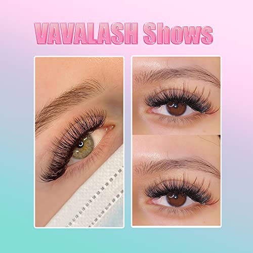 Vavalash Eyelash Extensions 3D 4D 5D 6D 8D 9D 10D Thickness 0.07/0.1 C/D Curl Eyelashes Middle Stem Premade Fans Russian Volume Lash Extensions Supplies thumb #5
