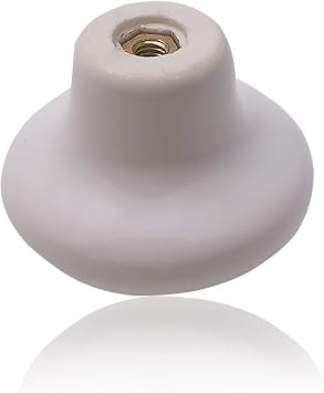 8 Pack White Ceramic Cabinet Knobs Round Shape Drawer Knob Kitchen Cupboard Pull Handle with Screws