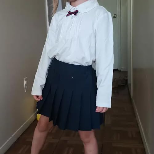 TTYAOVO Girl Skort Mini Flare Plain Pleated Skater Skirt Shool Uniform - Image 2