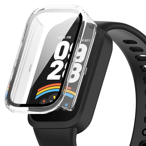 AiMaoo Xiaomi Smart Band 9 Active �Ή� �P�[�X �����K���X�t�B���� �ی� �J�o�[ �d���|��PC�f�� ��̉� �ϏՌ� ���h�~ �ϐF�h�~ �S�ʃJ�o�[ �S�ʕی� �X�}�[�g�E�H�b�` Xiaomi Smart Band 9 Acti