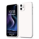 GOODVISH Funda de Silicona Líquida Ultrafina para iPhone 11 6,1 Pulgadas, Protección de la Pantalla y la Cámara, Especial Diseño de Borde Recto, Disipación de Calor Rápido(Blanco)