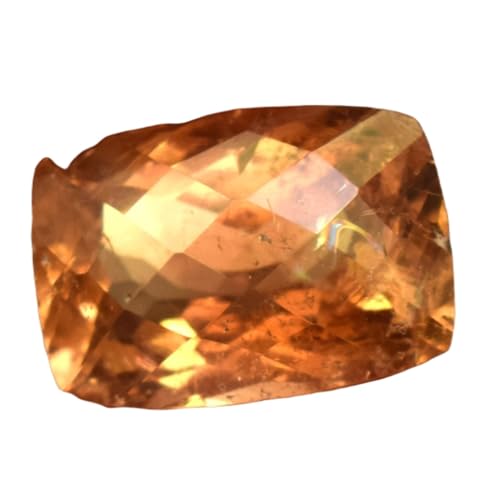 Topaze jaune naturelle facettée pour remplacer une pierre perdue sur bague ou collier