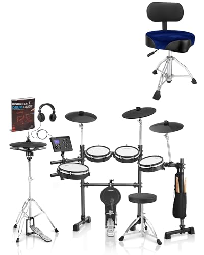AKLOT Saddle Drum Throne with Expanded-Size Electric Drum Set
