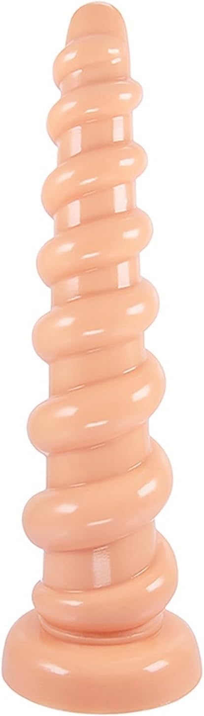 Overlength Anal Plug Expansion Stimulate Anus Vagina Long Butt Plug Massage Masturbation Soft Penis Anal Dilation Sex Toys for Women and Men(Flesh)