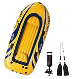 kayak gonflable intex challenger k2 ♥ [Profitez en toute sécurité du bateau pneumatique]: La structure de la chambre à air comporte une chambre à air auxiliaire en surface pour augmenter la flottabilité. Il y a deux soupapes à air «Boston» sur la chambre à air principale de la coque, qui sont plus faciles à gonfler et à évacuer.
