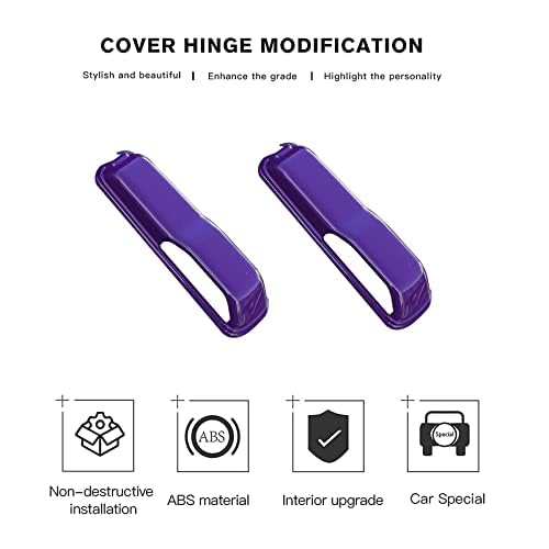 CheroCar JL JT Engine Hood Hinge Cover Decoration Cover Stickers Exterior Accessories for Jeep Wrangler JL 2018-2025, for 2020-2025 Jeep Gladiator JT (Purple-B…)
