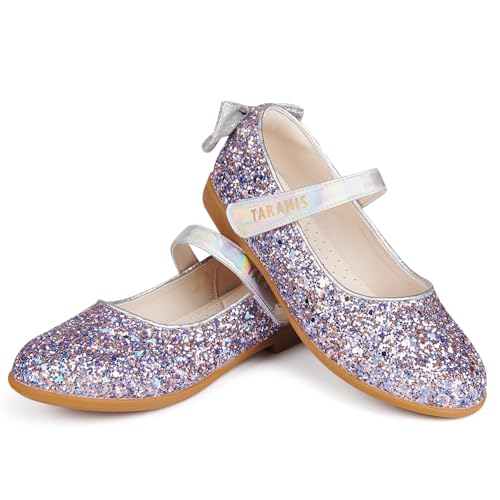 Toddler Girls Flats Mary Jane Sparkly Girl Dress Shoes School Party Shoes