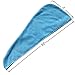 DEARYHOME 1 Pack Microfiber Hair Drying Towel Ultra Absorbent Soft Hair Turban Wrap for Curly & Long Hair, Blue