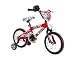 "Dynacraft Hot Wheels Boys BMX Street/Dirt Bike with Hand Brake 14"", Red/White/Black "