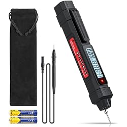 Neoteck 4000 Counts 2 in 1 Pen Type Digital Multimeter Voltage Tester | Intelligent TRMS Multimeter Non-Contact Voltmeter for AC/DC Voltage Resistance Continuity Capacitance Diode Live Wire-Black