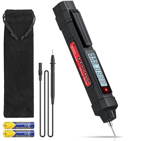 Neoteck Cyfrowy miernik napięcia True RMS multimetr 4000 liczy bezdotykowy tester napięcia z wyświetlaczem LCD do napięcia AC/DC, rezystancji, NCV, diody