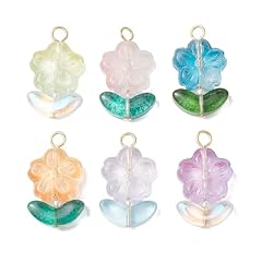 Flower Glass Charms_10 pcs