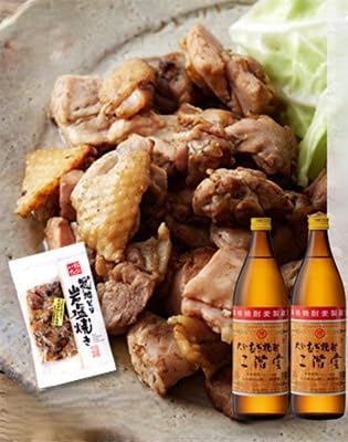 おおいた冠地どりの岩塩焼き1パック&二階堂20度(900ml)2本セット(複数個口で配送)