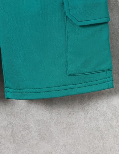 Image of Boys Clothes Shorts Sets Plaid Short Sleeve Hooded Button Shirt and Jogger Shorts for Kids Summer Outfits